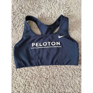 Nike x Peloton Swoosh Dri-Fit Racerback Sports Bra in Navy Blue Size S